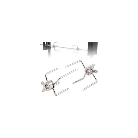 Lot de 2 Pinces à Viande en Acier Inoxydable Fourchettes Universelles pour Rôtissoire, Poulet, Shish Kebab (12 mm de Diamètre)