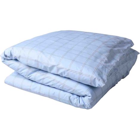 VIVARAISE - Housse de couette Chloé Ciel - Percale 100% Coton - 140 x 200 cm