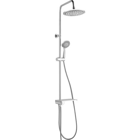 Colonna Doccia senza Rubinetto K2O Chillout Bay 96,5cm di Acciaio Inossidabile con Soffione, Mensola e Doccetta a 5 Posizioni