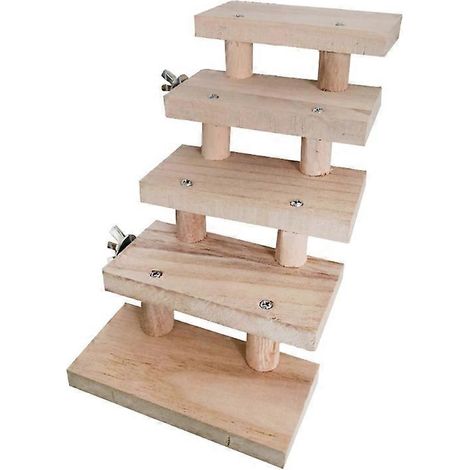 Pont en forme d'échelle pour furet, écureuil, hamster, rat et autres petits animaux - Jouets à mâcher pour hamster - 5 échelles (1/5)