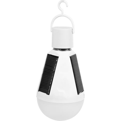 Ampoule Durgence Solaire Rechargeable - E27 - 7 W - 85-265 V - Autonomie 4-6 H Après Charge Réseau - Pour Intérieur Extérieur
