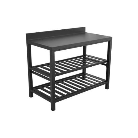 Küchenmodul mit offenen Regalen 120x61x100 cm MALIGI HOME MG-CLARISSA Antracite (1/3)