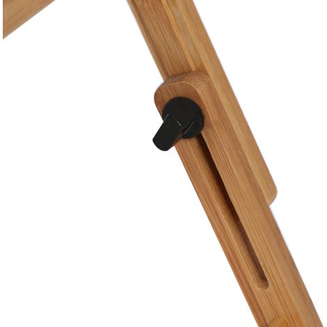 Étagère réglable en bambou (1 pièce) pour lit de dortoir, support de lecture portable pour livres. (1/5)
