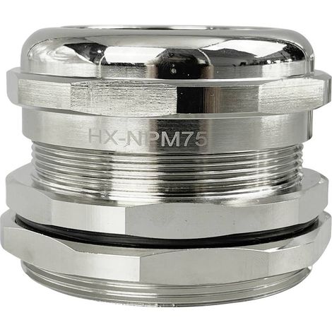 TRU COMPONENTS TC-10302864 Pressacavo filettato M75 Ottone nichelato Metallo 1 pz. (1/2)