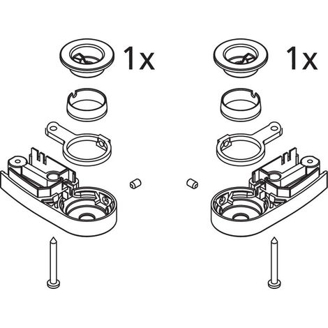 Kermi Lager Set unten, EBAT024, Silber Hochglanz, 2534008