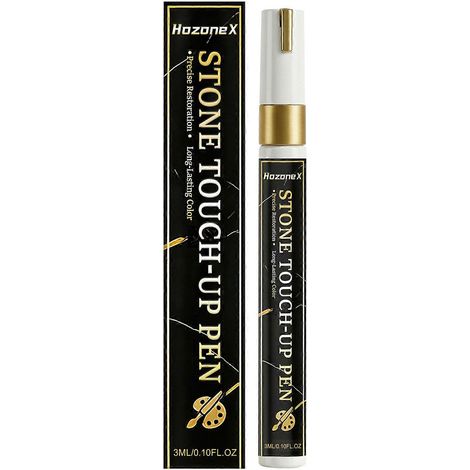 Marqueur pour pierres tombales, idéal pour raviver les inscriptions effacées, résistant à l'eau et aux UV, parfait pour l'entretien des monuments funéraires. 3 ml, couleur or. (1/5)