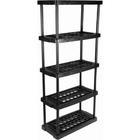 Unité de rayonnages en , Polypoprylène, 790mm x 390mm x 1760mm, charge 40kg, 5 niveaux ( Prix pour 1 ) (1/5)