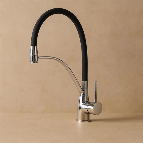 Exagonshop Miscelatore monocomando lavello con canna in silicone