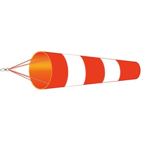 OrangeRed Sac à air 150 cm Polyester RipStop Manche à air pour mesure du vent (Rouge + Blanc) (1/5)