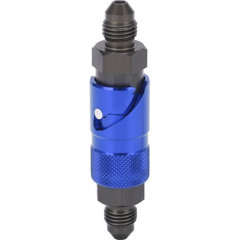 Quick Release Brake Line Connection Adapter, High Strength Aluminum Alloy Fitting, Oil and Fuel Fluid Hose, Universal for Cars and (Blue) (1/5)