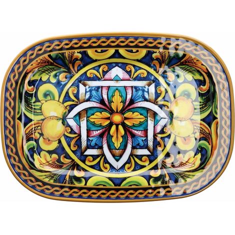 Ad Trend Vassoio Rettangolare Melamina Lemon 43 x 32 Cm H 2 Cm Giallo