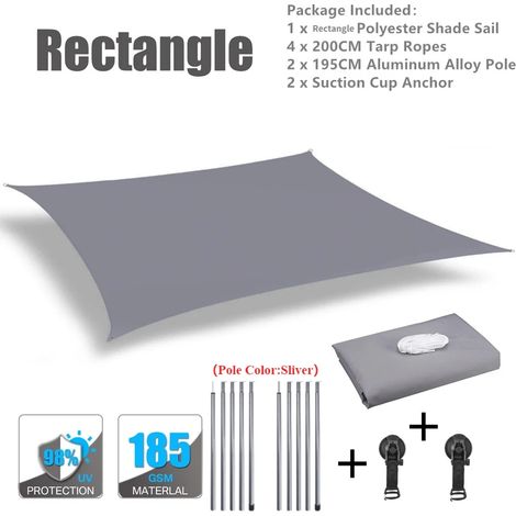 (Rose, 2 x 3 m) Pare-soleil de voiture, tente de toit pour camping, imperméable et résistant aux UV (1/4)