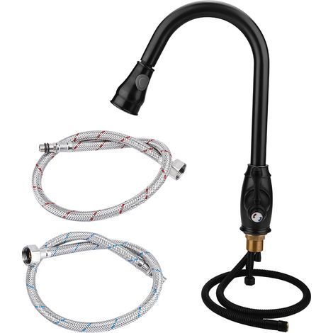 Robinet de cuisine ORB en laiton, mitigeur extractible eau froide/chaude, G1/2" norme UK (1/5)