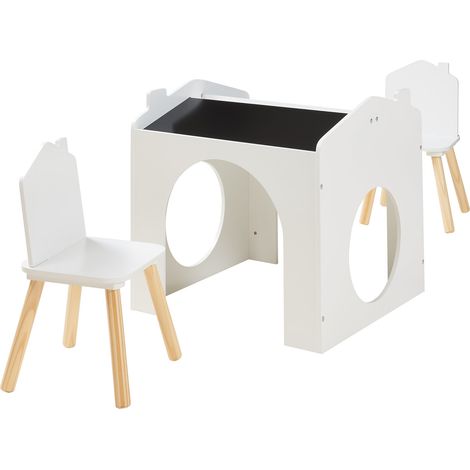 Conjunto de mesa de dibujo infantil y 2 sillas blanco 030009445 (1/5)