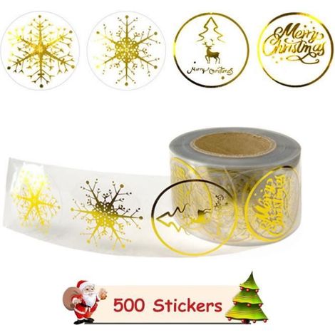 Weihnachtsaufkleber - Rund - 500 Stück - 2,5 cm - Kraftpapier (1/4)