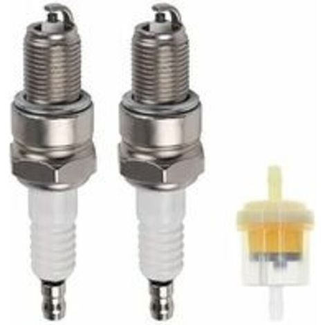 SABIR Bougies d'allumage Borne Solide pour Honda GX120 GX160 GX200 GX240 GX270 GX340 GX390 GCV520 GCV530 GX610 Moteurs Tondeuse à Gazon motoculteur, avec Filtre à Carburant (1/5)