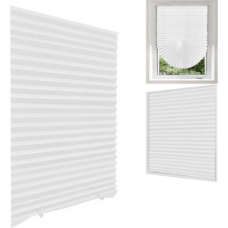 Stores temporaires sans perçage,autocollants pour fenêtres.Filtrent la lumière, protègent la vie privée.Faciles à couper et installer, avec 2 clips. (1/5)