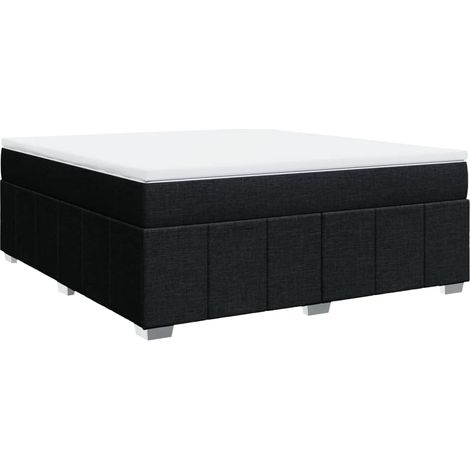 Maison Exclusive - Cama box spring con colchón tela negro 180x200 (1/5)
