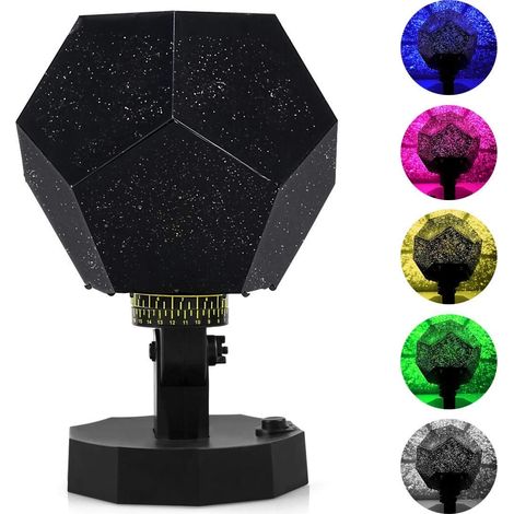 Lampe Symphonie Étoilée, projecteur de veilleuse LED galaxie avec lecteur de musique Bluetooth intégré, offre des effets lumineux personnalisables pour une ambiance sereine. (1/5)