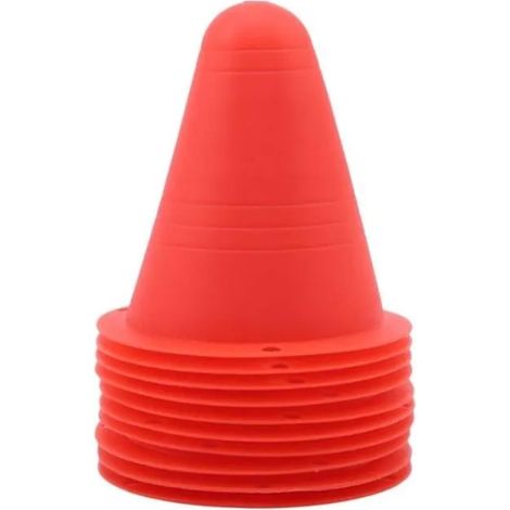 Marqueurs De Patins - PE - 7,5 X 8 Cm - Rouge - Pour Football Et Rugby - Lot De 10 (1/5)