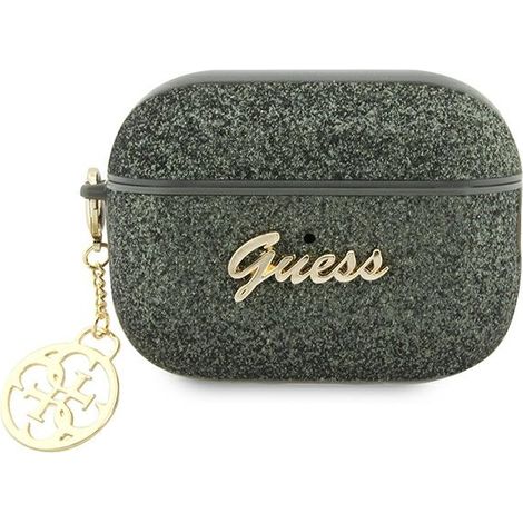 Funda Guess GUAP2GLGSHA para AirPods Pro 2 (2022/2023) verde/caqui con purpurina y diseño de escamas, 4G. (1/4)