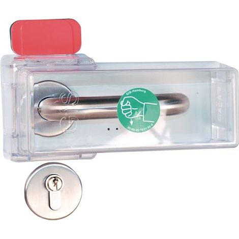 Fluchttürhaube Typ K Sicherung v.Türdrückern Macrolon-Kunststoff transp.