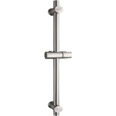 Barre de Douche Réglable 66 cm Acier Inoxydable 304 Support Pommeau Réglable Hauteur Angle 660 mm Total Acier Brossé (1/5)