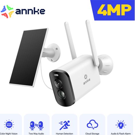 ANNKE 4MP Solar-Außenkamera, Kabellos, Personenerkennung, Zwei-Wege-Audio, Farb-Nachtsicht, Dual-Light (1/5)