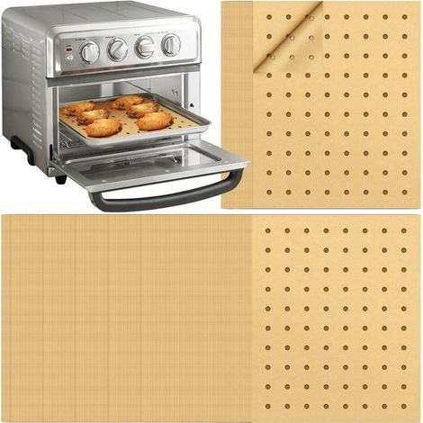 Backpapier für Heißluftfritteusen 150 Stück Backpapier für Heißluftfritteusen perforierte rechteckige Blätter von 23 x 28 cm Zubehör für die Oven (1/5)