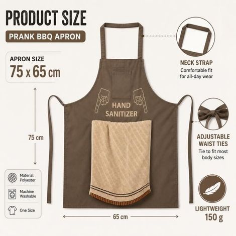 Tablier - Polyester - Poche Secrète - Pour Barbecue Et Cuisine - Homme - 1 Pièce (1/2)