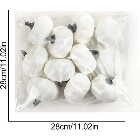 Lot de 12 citrouilles artificielles en mousse pour décorations d'automne, Halloween et Thanksgiving (1/5)