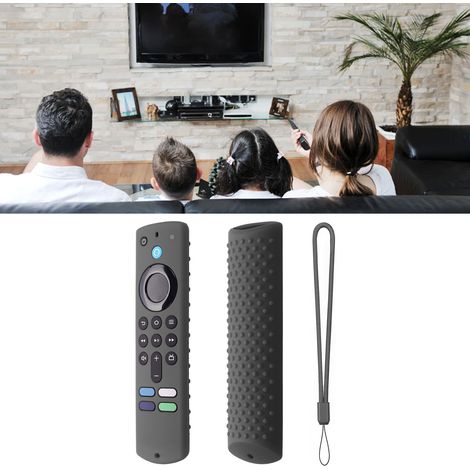 Rutschfeste TV-Stick-Fernbedienung der 3. Generation mit Trageschlaufe und Silikonhülle, Grau (1/5)