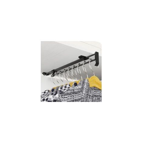 455mm Porte Cintre Coulissant,Tringle Coulissante Penderie,Longueur Tringle Coulissante Penderie,Tringle Penderie Escamotable pour les Armoires et les Zones de Rangement (1/5)