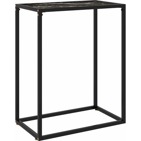 Table console-Table d'entrée Noir 60x35x75 cm Verre trempé 801296 (1/5)