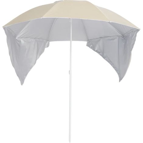 Maison Exclusive - Parasol de plage avec parois latérales sable 215 cm