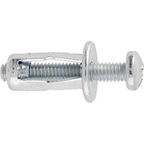 Molly M10110-XJ 10 x Fissaggio Hollow Metallo 8mm 8x16, Grigio
