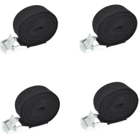 4 pièces Sangles d'arrimage Courte, Sangle Fixation, Sangle d'arrimage Boucle Serrage, Sangles de Fixation Charge, Porte Vélo Sangle de Serrage pour Fixation Moto/Voiture/Porte Vélo/Bagage (1/5)
