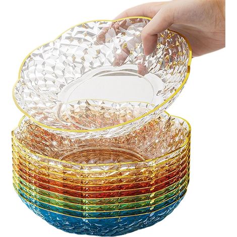 Assiettes réutilisables en plastique PET – lot pratique