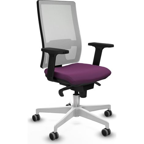 Horna sincro malla blanca similpiel morado brazos 2D base blanca  ruedas 65mm engomadas (1/5)