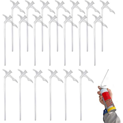 20 x Foam Spray Nozzles, Disposable PU Foam Tips, Suitable for Standard Threads, Clear (1/5)