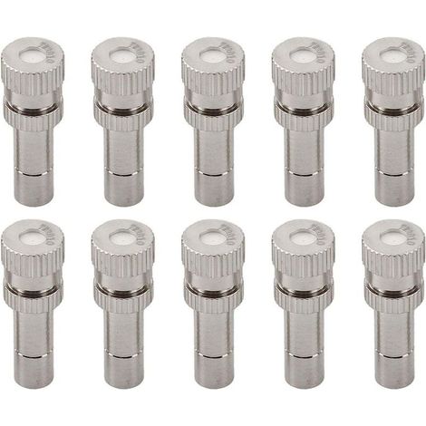 Tête de pulvérisation d'atomisation à connexion rapide, buse brumisation pour équipement d'arrosage jardin 10 pièces 0.3mm(0.0118in) Pièces 0.1mm(0.0039in) (1/5)
