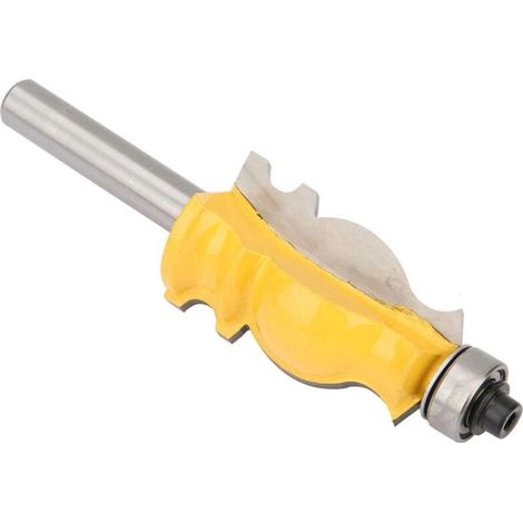 Fraise à Queue de Poisson pour le Travail du Bois, Tige de 8mm, Fraise de Finition, la Chaleur Jaune Empêche le Routeur à Queue de Poisson, Routeur à Main Courante, à Bois, à , à (1/4)