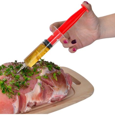Spritzeninjektionsnadel zum Marinieren von Fleisch und Injizieren von Marinaden (1/4)