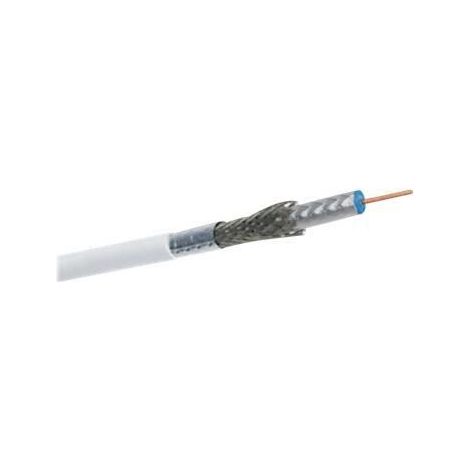 Câble coaxial - HIRSCHMANN - KOKA 9 TS - 100 m - Triple blindage - Blanc