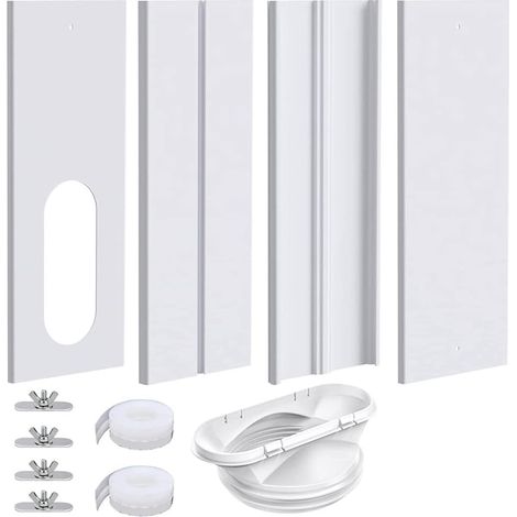 Kit de FenêTre pour Climatiseur Portable avec Coupleur 2 en 1, éVent de FenêTre AC Universel pour Tuyau de 5,1 Pouces/5,9 Pouces de DiamèTre (1/5)