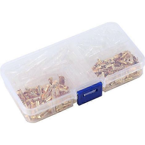 120 bornes de connexion intelligentes en laiton de 3,5 mm en forme de balle (mâle et femelle) avec capuchons isolants. (1/5)
