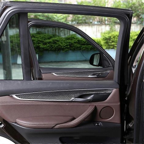 4 Stück Türverkleidungsleisten aus echtem Carbonfaser für den Autoinnenraum