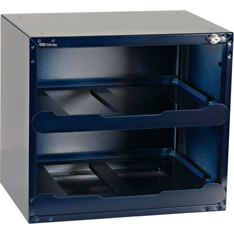 Cassaforte (vuota) L.452xP.330xH.405mm per 871533 Custodia in lamiera d'acciaio per 2 casse CL 150 (1/3)
