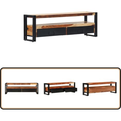 TV-Schrank 120x30x40 cm Massivholz - TV Schrank - Holz TV Stand - Palisander - Fernsehtisch - Wohnzimmerschrank