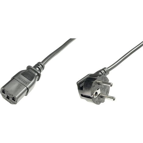 Digitus Cavo di alimentazione Alimentazione CEE 7/7 Alimentazione IEC 60320 C13 0,75 m Nero (1/5)